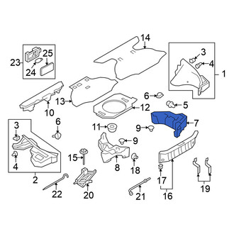 Nissan OE - Rear Right Trunk Floor Storage Box