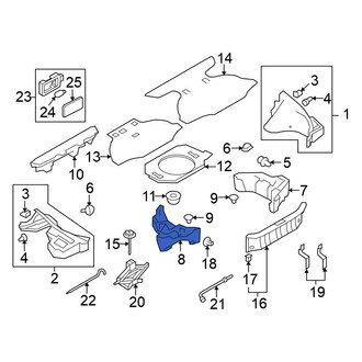 Nissan OE - Rear Left Trunk Floor Storage Box