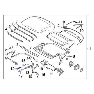 Nissan OE - Front Left Upper Convertible Top Retainer