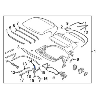 Nissan OE - Rear Left Upper Convertible Top Retainer