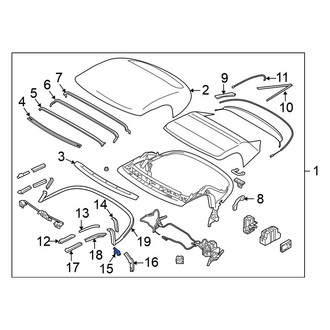 Nissan OE - Right Upper Convertible Top Retainer