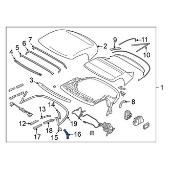Nissan OE - Left Lower Convertible Top Retainer