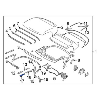 Nissan OE - Front Left Convertible Top Seal