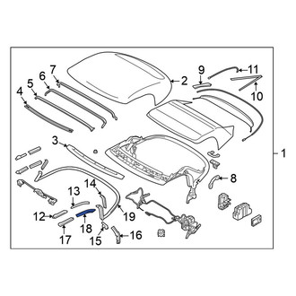 Nissan OE - Center Right Convertible Top Seal