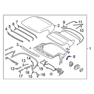 Nissan OE - Convertible Top Push Rod