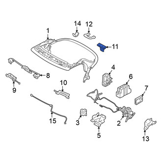 Nissan OE - Rear Convertible Top Lock Pad