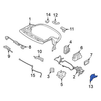 Nissan OE - Left Convertible Top Latch Mount Base