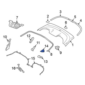 Nissan OE - Left Convertible Top Seal