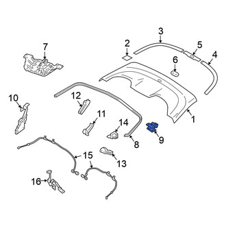 Nissan OE - Left Convertible Top Hinge
