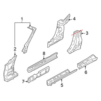 Nissan OE - Pillars, Rocker & Floor - Hinge Pillar (Convertible)