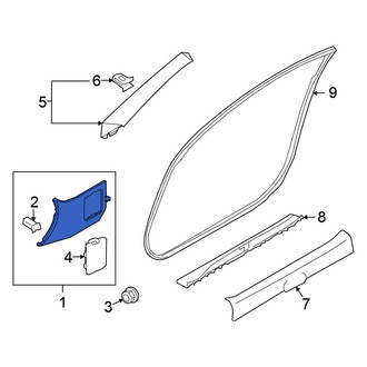 Nissan OE - Left Kick Panel Trim