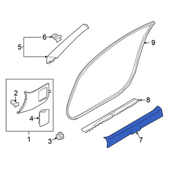 Nissan OE - Left Inner Door Sill Plate