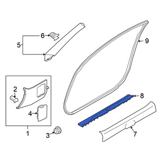 Nissan OE - Left Inner Door Sill Plate