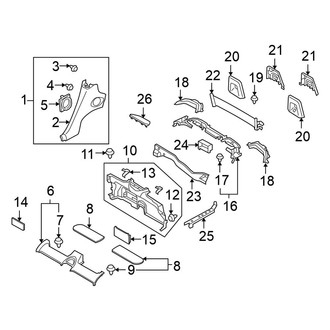 Nissan OE - Rear Right Interior Quarter Panel Trim Panel