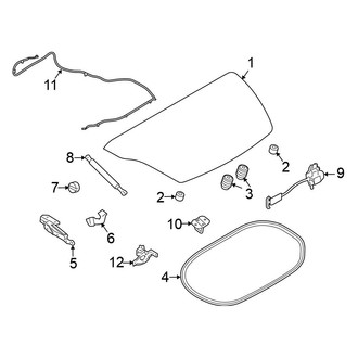 Nissan OE - Trunk Lid - Lid & Components (Convertible)