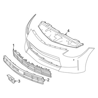 Nissan OE - Front Bumper & Grille - Grille & Components (W/O Nismo), (Performance / Proto Spec / Sport)
