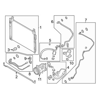 Nissan OE - Air Conditioner & Heater - Condenser, Compressor & Lines