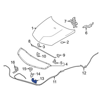 Nissan OE - Front Left Hood Latch