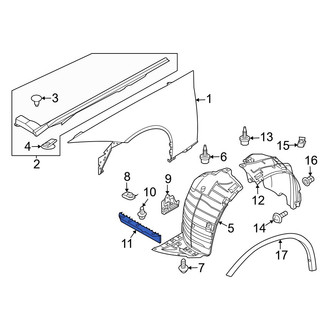 Nissan OE - Front Left Fender Liner Extension