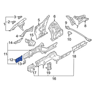 Nissan OE - Front Right Outer Frame Rail End