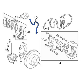 Nissan OE - Front Left Brake Hydraulic Hose