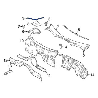 Nissan OE - Left Cowl Grille Panel Seal