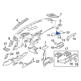Nissan OE - Front Center Instrument Cluster Bezel