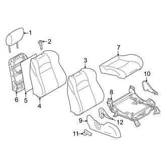 Nissan OE - Seats & Tracks - Passenger Seat Components (W/O Power), (Sport)