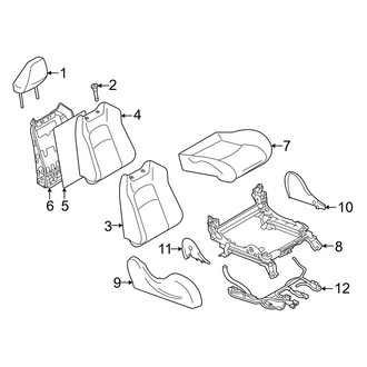 Nissan OE - Seats & Tracks - Passenger Seat Components (With Power)