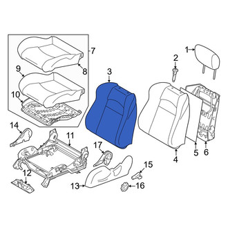 Nissan OE - Left Seat Back Cushion Cover