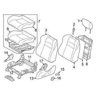 Nissan OE - Seats & Tracks - Driver Seat Components (W/O Power), (Sport)