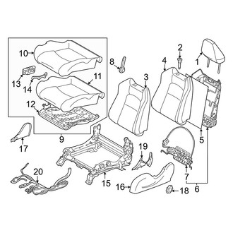 Nissan OE - Seats & Tracks - Driver Seat Components (With Power)