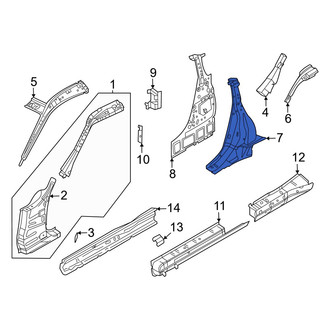 Nissan OE - Left Body B-Pillar Reinforcement