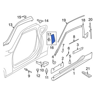 Nissan OE - Left Body B-Pillar Molding