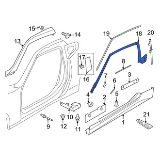 Nissan OE - Front Left Inner Door Seal