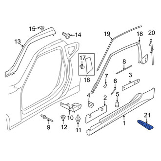 Nissan OE - Left Rocker Panel Molding Trim Insert