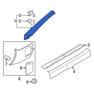 Nissan OE - Right Inner Body A-Pillar Trim Panel