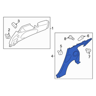 Nissan OE - Rear Right Interior Quarter Panel Trim Panel