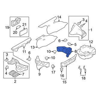 Nissan OE - Rear Right Trunk Floor Storage Box
