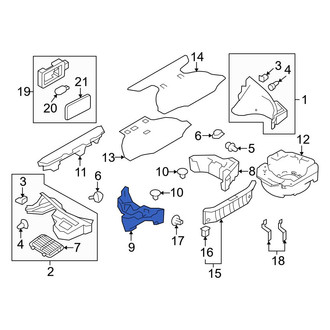 Nissan OE - Rear Left Trunk Floor Storage Box