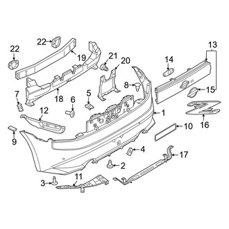 Nissan OE - Rear Bumper - Bumper & Components (W/O Nismo), (Performance / Proto Spec / Sport)