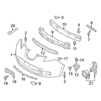 Nissan OE - Front Bumper - Bumper & Components (Bumper Components)