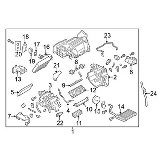 Nissan OE - Air Conditioner & Heater - Evaporator & Heater Components (Evaporator & Heater Core)