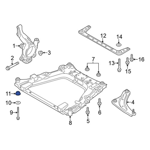 Nissan OE 544643NF0A - Suspension Subframe Crossmember Grommet