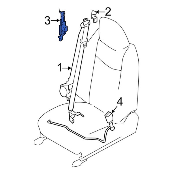 Nissan OE 878243NF0A Front Seat Belt Height Adjuster