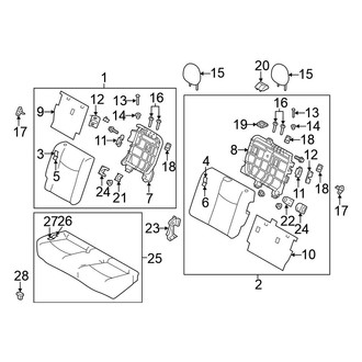 Nissan OE - Seats & Tracks - Rear Seat