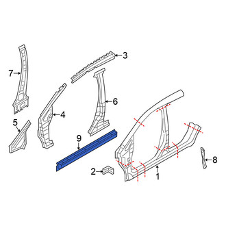 Nissan OE - Left Inner Rocker Panel Reinforcement