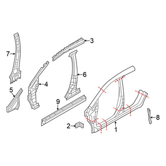 Nissan OE - Pillars, Rocker & Floor - Aperture Panel