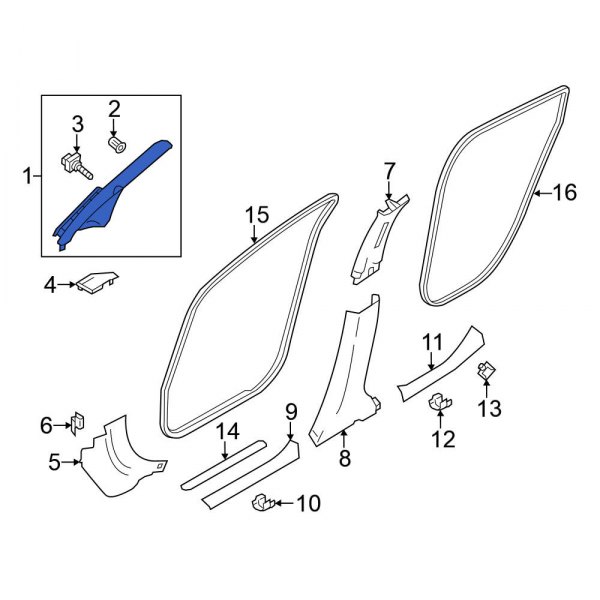 Body A-Pillar Trim Panel