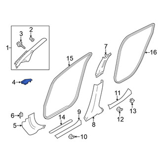 Nissan OE - Front Left Upper Body A-Pillar Trim Panel